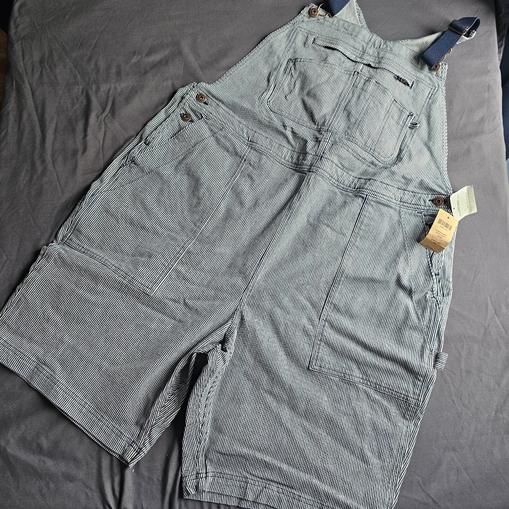 🥳NWT Duluth Trading Co Men's Gray Cargo Overalls Shorts XXL